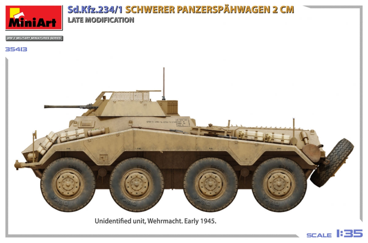 MiniArt 35413 Sd.Kfz.234/1 Schwerer Panzerspähwagen (2 cm). Late Mod 1/35 – imagen 4