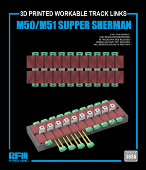 Rye Field Model 3036 3D Printed Workable Tracks for M50 / M51 1/35