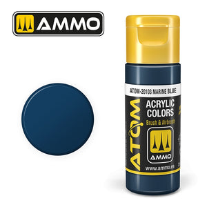 AMMO of Mig Jimenez 20103 ATOM COLOR Marine Blue 20ml