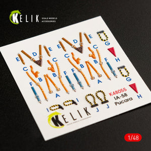 KELIK K48055 IA-58 PUCARA INTERIOR 3D DECALS FOR KINETIC KIT 1/48 – imagen 3
