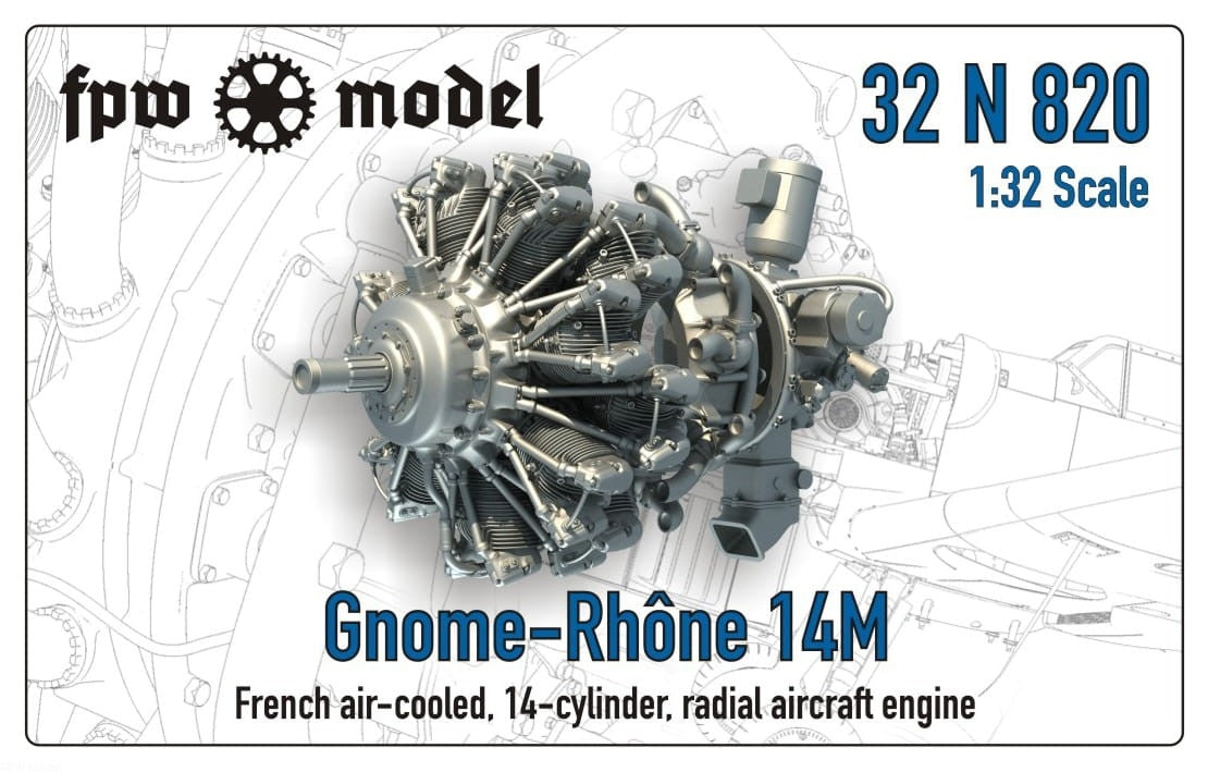 FPW Model 32N820 Gnome-Rhone 14M 1/32