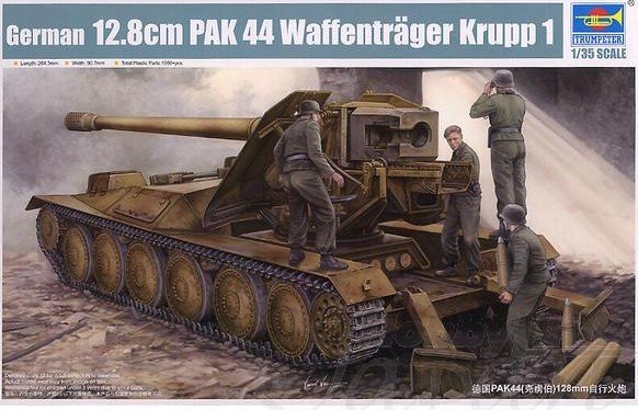 Trumpeter 05523 Allemand 12,8 cm PAK 44 Waffentrager Krupp 1 (1/35)
