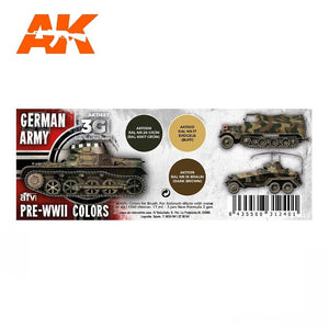 AK Interactive AK11687 3G GERMAN ARMY PRE-WWII COLORS 3x17 ml – imagen 2