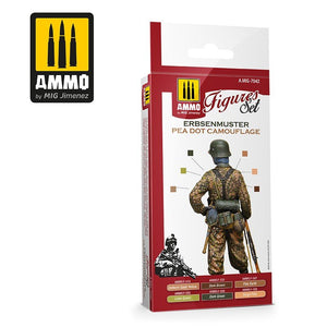 AMMO of Mig Jimenez 7042 Erbsenmuster Pea Dot Camouflage Figures Set Set 6x17ml – imagen 2