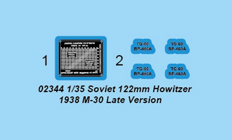 Trumpeter 02344 Soviet 122mm Howitzer 1938 M-30 Late Version – imagen 4