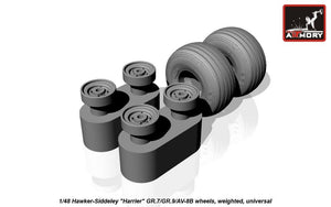 Armory Models AW48405 Hawker-Siddeley Harrier GR.7/GR.9/AV-8B wheels w/ weighted tyres 1/48 – imagen 8