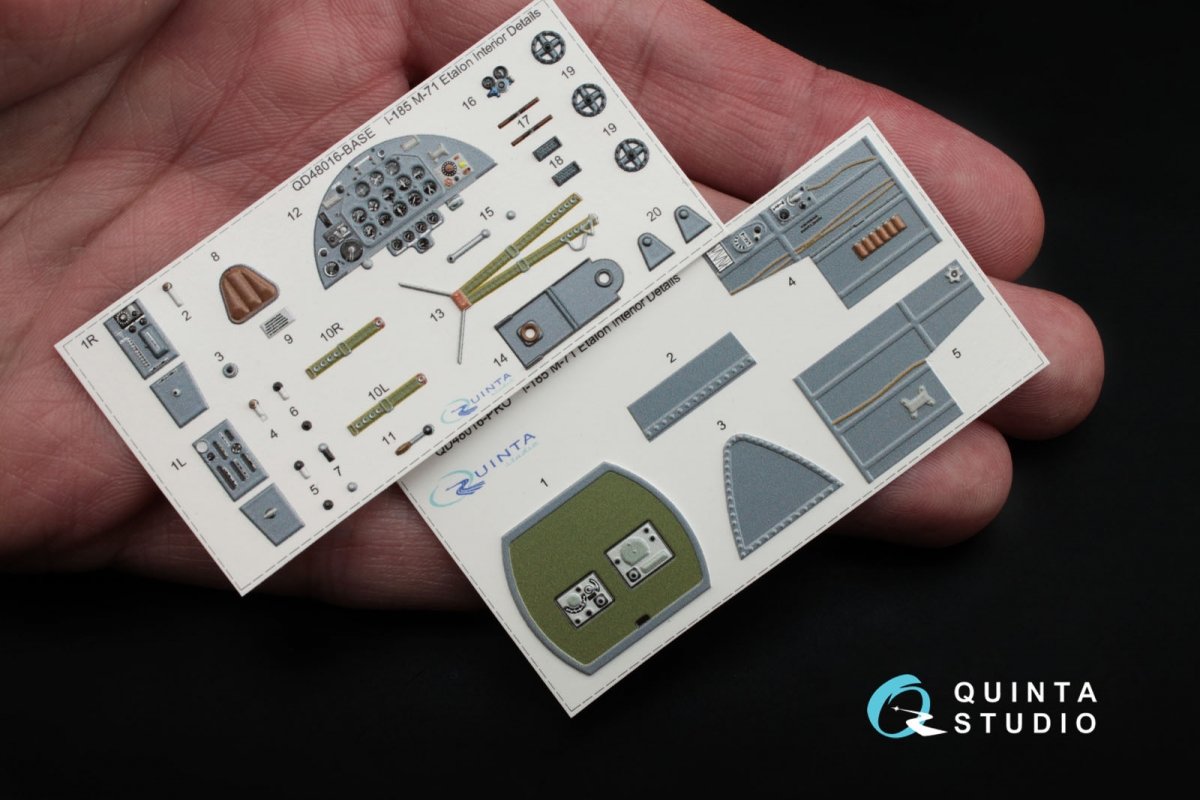 Quinta Studio QD48016 Polikarpov I-185 3D-Printed &amp;amp; coloured Interior on decal paper (for ARK kit) 1/48 – immagine 3
