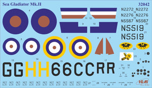 ICM 32045 Gloster Sea Gladiator Mk.II With Royal Navy pilots 1/32 – imagen 8