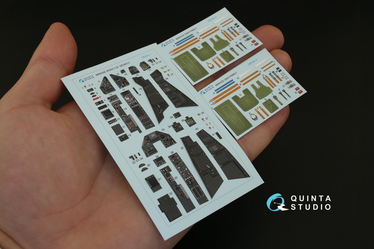 Quinta Studio QD32013 Mirage 2000N 3D-Printed &amp;amp; coloured Interior on decal paper (for Kitty Hawk kit) 1/32 – Bild 2