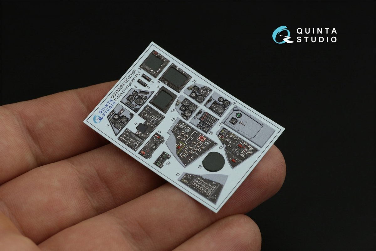 Quinta Studio QDS-32098 F-14A 3D-Printed &amp;amp; coloured Interior on decal paper ( Trumpeter ) (Small version) 1/32 – imagen 10