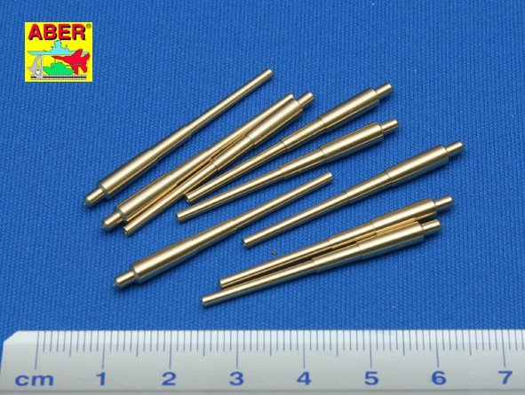 Aber 350L-05 Set of 9pcs 406mm long barrels for US ships for turrets without antiblast covers: North Carolina, Washington 1/350 – imagen 2