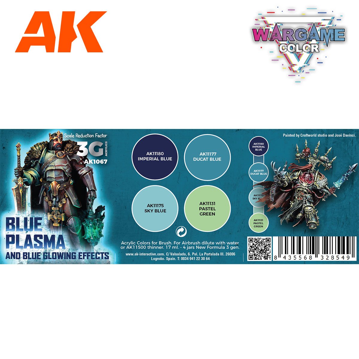 AK Interactive AK1067 WARGAME COLOR SET. BLUE PLASMA AND GLOWING EFFECTS. 4x17 ml – image 2