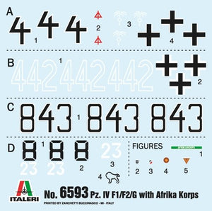 Italeri 6593 Pz.Kpfw.IV F1/F2/G With Afrika Korps Infantry 1/35 – imagen 3