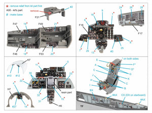 Quinta Studio QD+48370 F-4E late without DMAS 3D-Printed &amp;amp; coloured Interior on decal paper (Meng) (with 3D-printed resin parts) 1/48 – zdjęcie 2