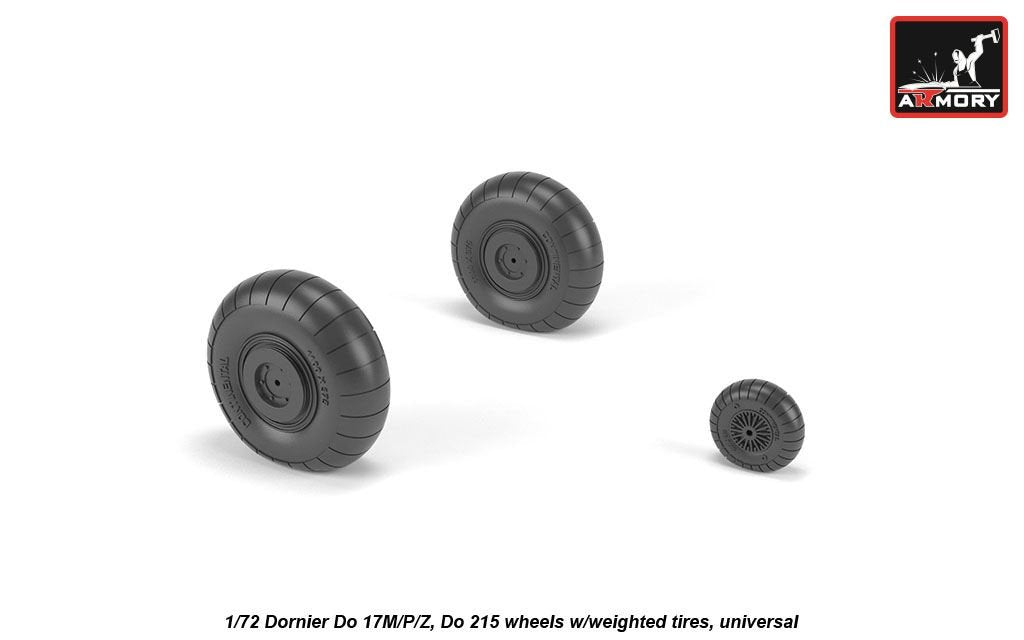 Armory Models AW72205 Dornier Do 17M/P/Z, Do 215 wheels w/weighted tires 1/72 – imagen 3