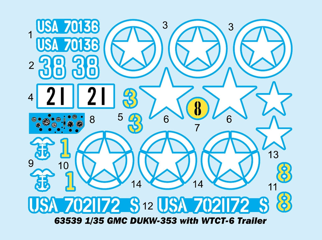 I Love Kit 63539 GMC DUKW-353 With WTCT-6 Trailer 1/35 – immagine 5
