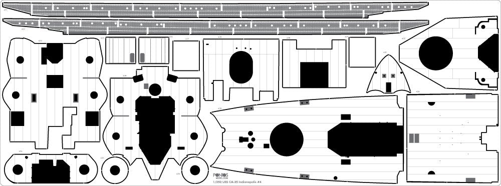 Pontos 37017F1 USS CA-35 Indianapolis 1945 Detail Up Set ADVANCED 1/350 – Bild 17