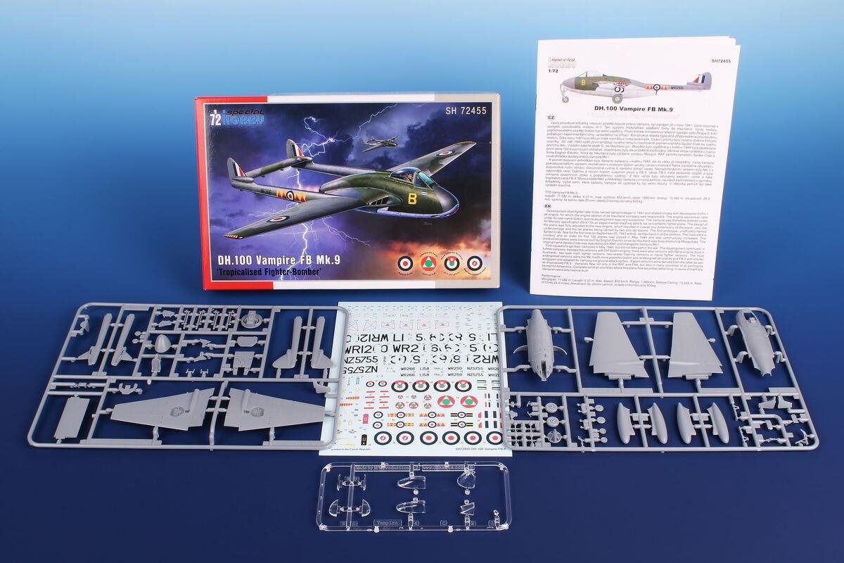 Special Hobby 72455 DH.100 Vampire FB.Mk.9 &amp;#39;Tropicalised Fighter-Bomber&amp;#39; 1/72 – image 2