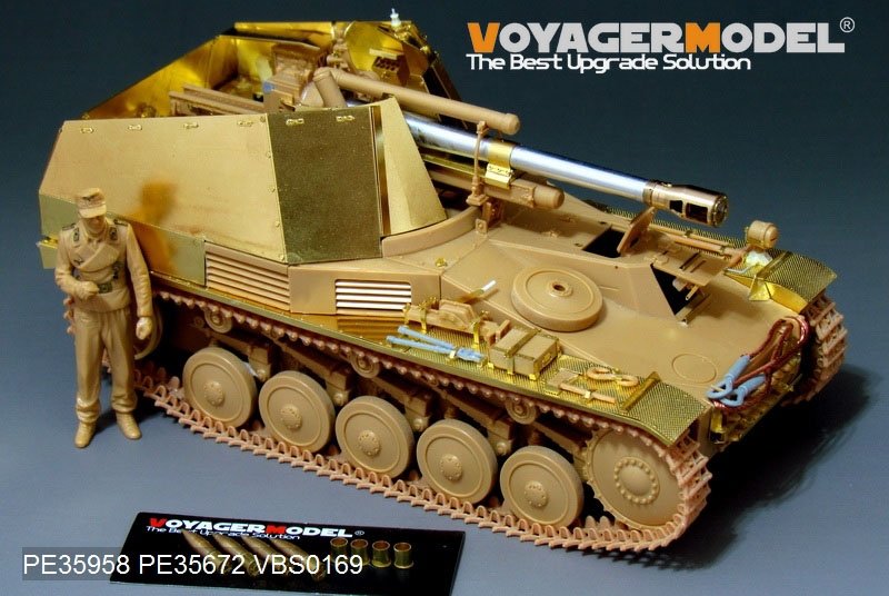 Voyager Model PE35958 WWII German self-propelled howitzer Wespe basic For TAMIYA 35200/35358 1/35 – immagine 5