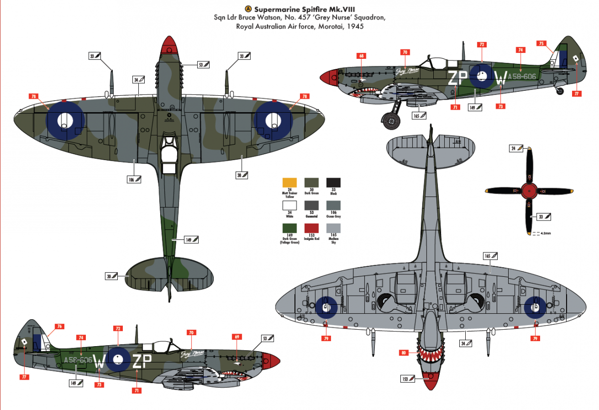 Airfix 17002 Supermarine Spitfire Mk.VIII 1/24 – zdjęcie 15