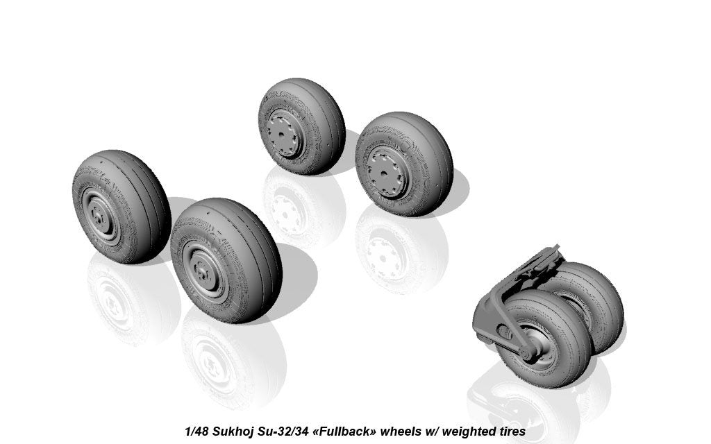 Armory Models AW48025 Roues Fullback Sukhoj Su-32FN / Su-34 avec pneus lestés 1/48 – image 3