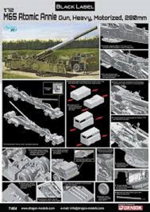 Dragon 7484 M65 Atomic Annie Gun Heavy Motorized 280mm 1/72 – Bild 2