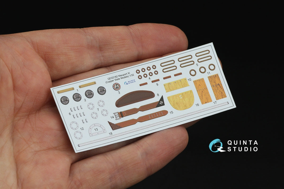 Quinta Studio QD32182 Nieuport XI 3D-Printed &amp;amp; coloured Interior on decal paper (CSM) 1/32 – imagen 4