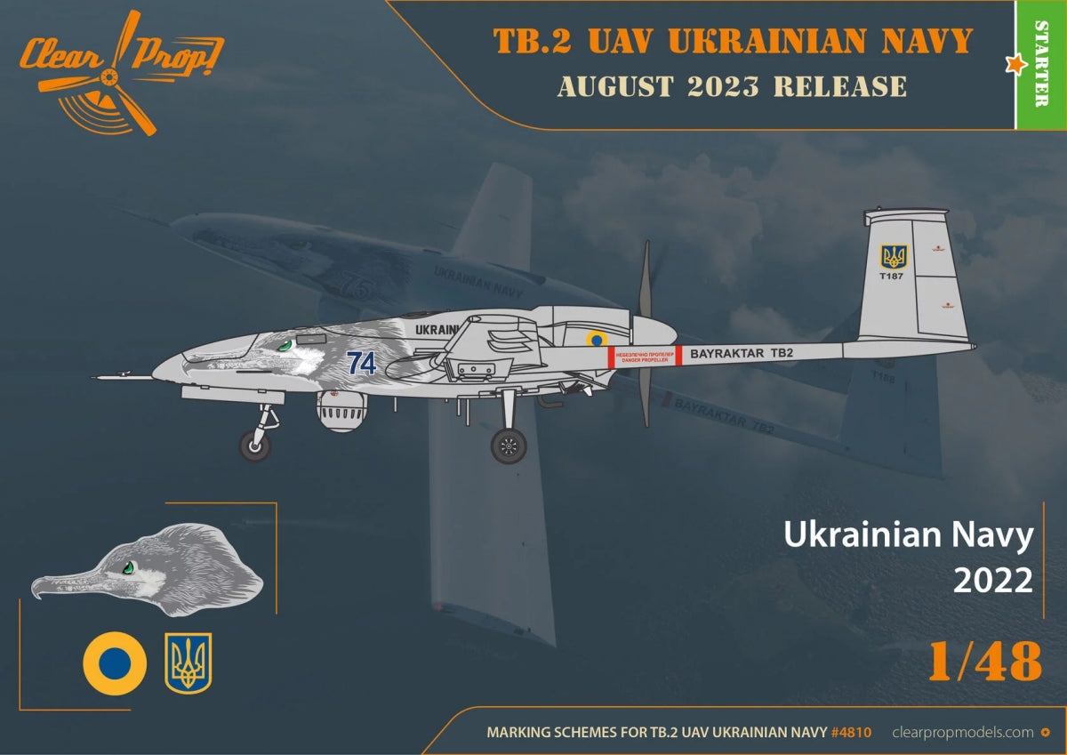 Clear Prop! CP4810 TB.2 UAV UKRAINIAN NAVY STARTER KIT 1/48 – immagine 3