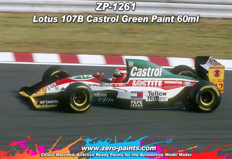 Zero Paints ZP-1261 Lotus 107B Castrol Green Paint 60ml – imagen 2