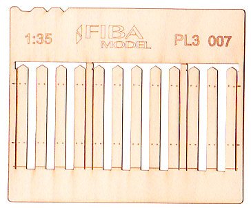 Maquette PL3-007 Clôture en bois type 7 / Clôture en bois 1/35