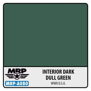 Mr. Paint MRP-A080 WWII US – Interior Dark Dull Green - aqua colors - 17ml