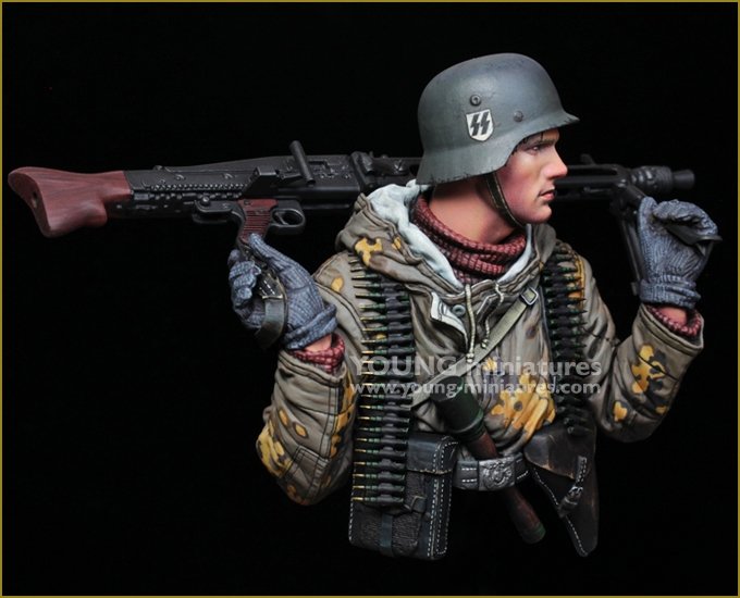 Young Miniatures YM1882 German Machine Gunner Eastern Front WWII 1/10 – zdjęcie 6