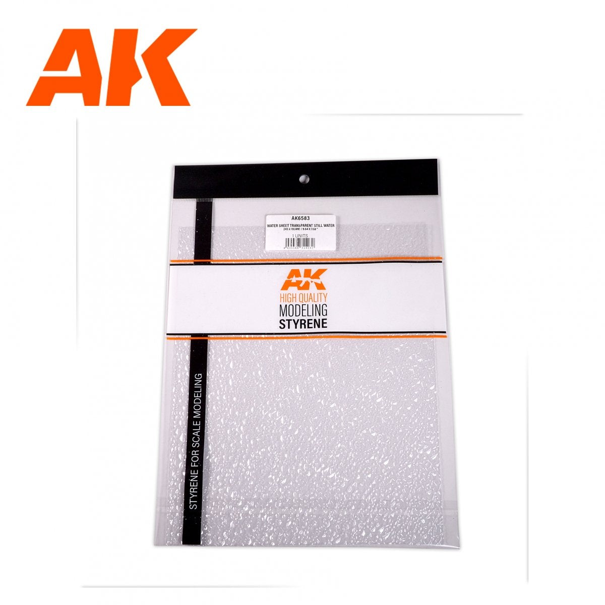 AK Interactive AK6583 FEUILLE D&amp;#39;EAU TRANSPARENTE EAU STAGNANTE 245 X 195MM / 9,64 X 7,68 “ – FEUILLE ACRYLIQUE TEXTURÉE – 1 UNITÉ – image 3