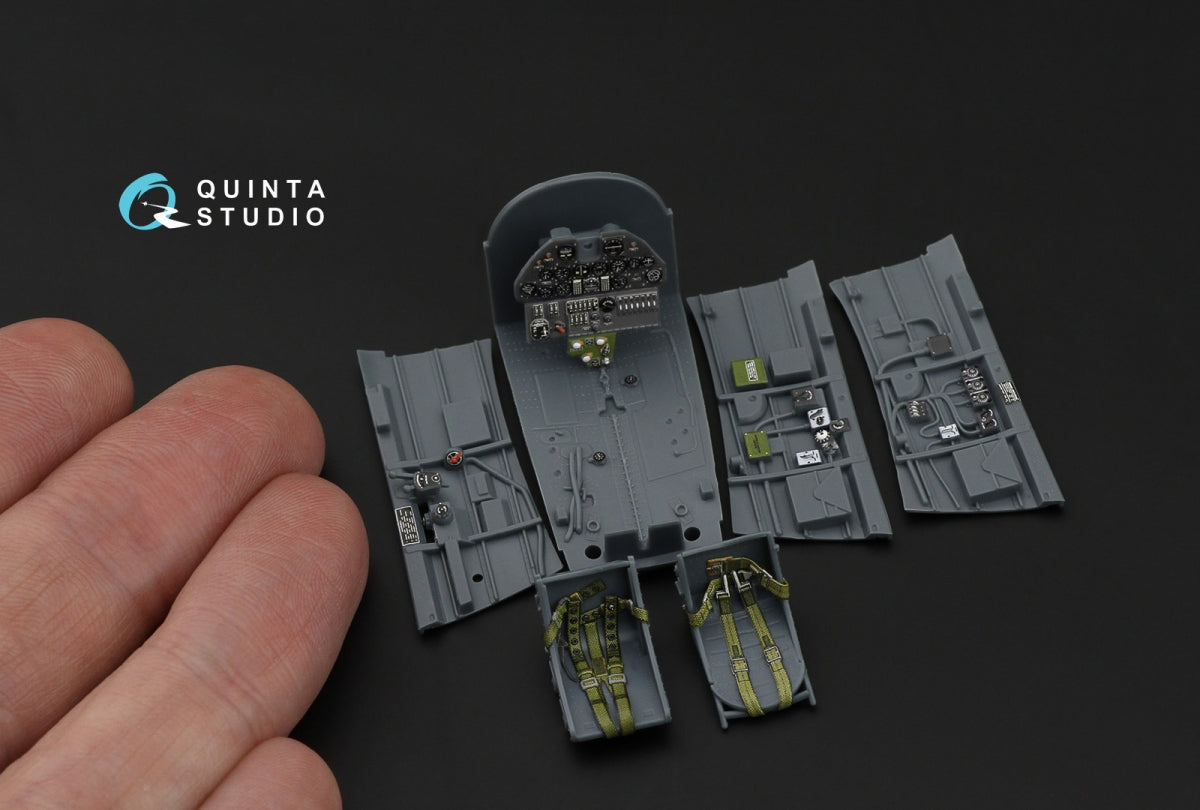 Quinta Studio QD48587 P-40E Warhawk 3D-Printed &amp;amp; coloured Interior on decal paper (Eduard) 1/48 – Bild 10
