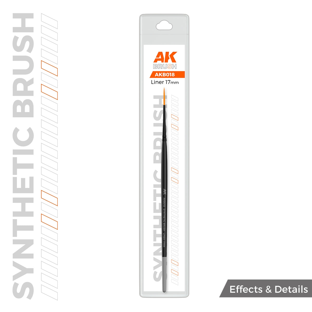 AK Interactive AKB018 AK SYNTHETIC BRUSH – LINER 17mm – imagen 2