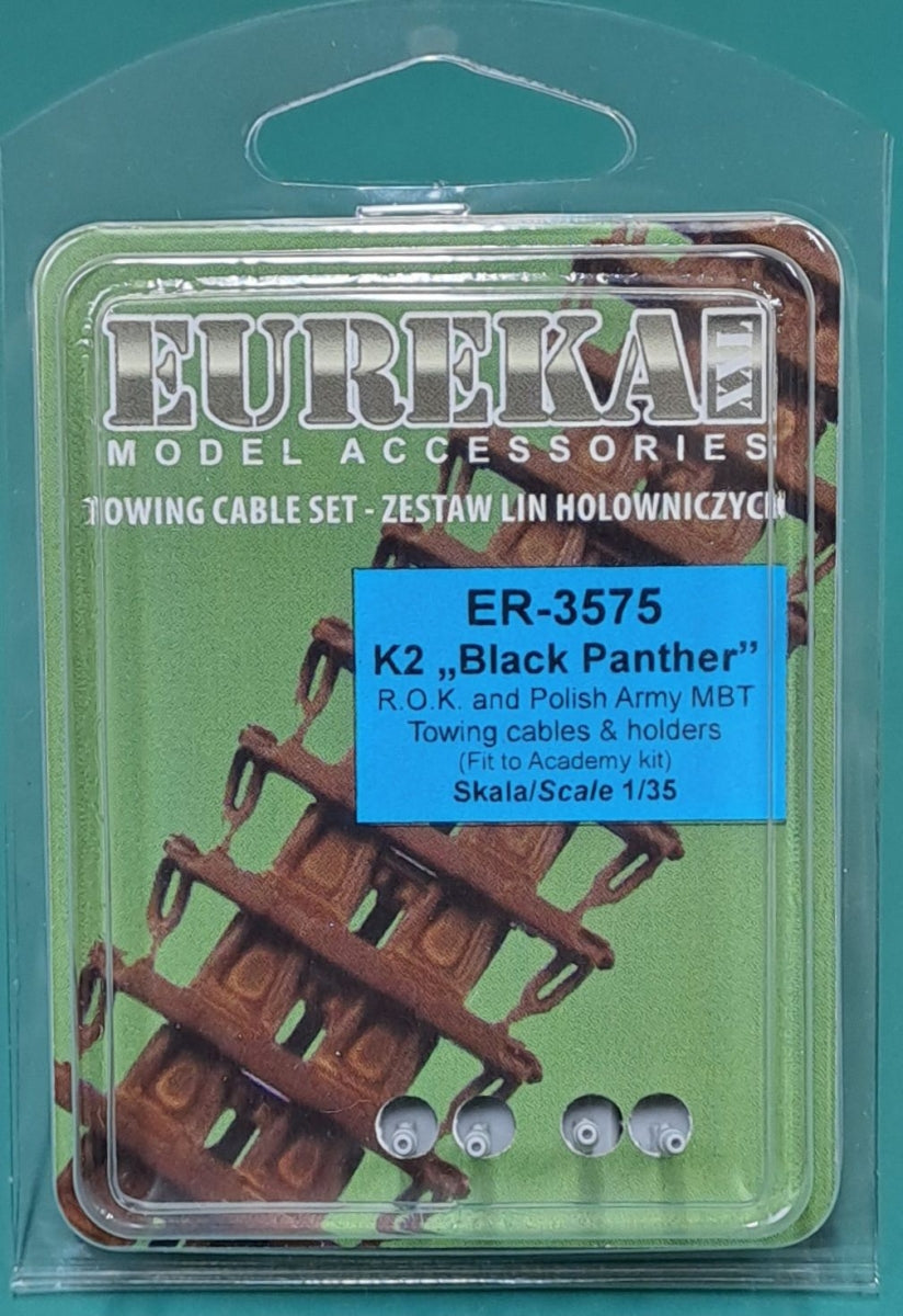 Eureka XXL ER-3575 K2 Black Panther MBT Towing Cables &amp;amp; Holders (Academy) 1/35 – immagine 2