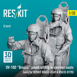 RESKIT RSF32-0077 OV-10D &amp;quot;Bronco&amp;quot; pilots sitting in ejection seats (2 pcs) (only for RESKIT RSU32-0169 &amp;amp; RSU32-0170) (3D Printed) 1/32 – imagen 3