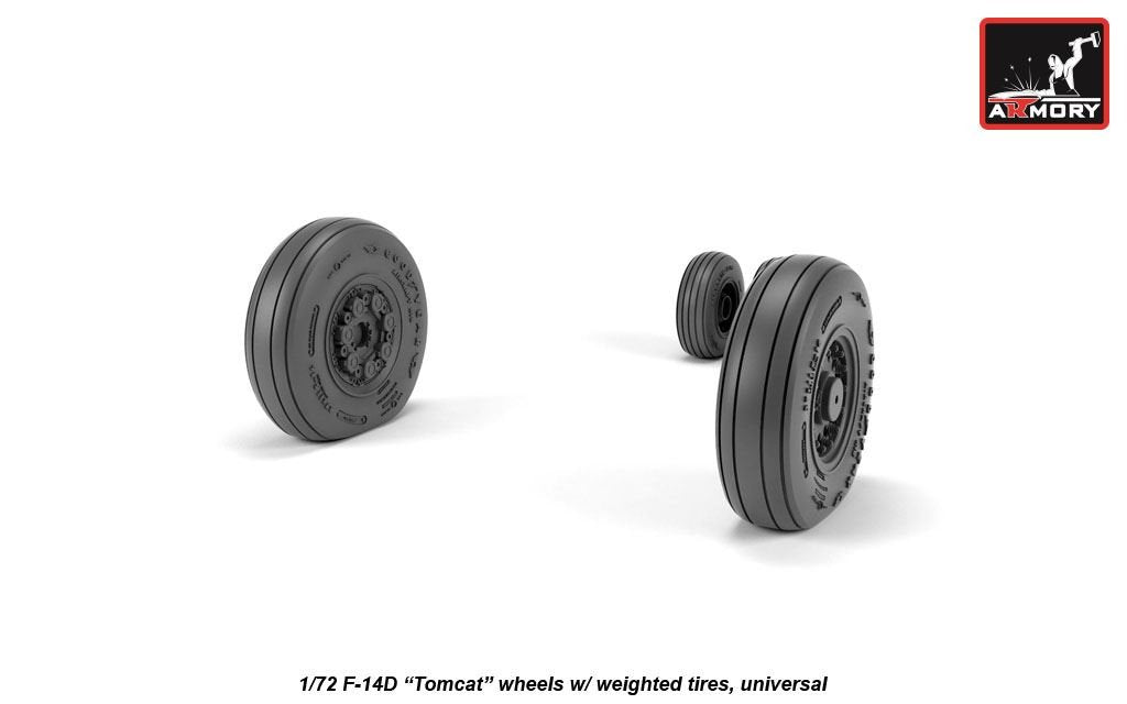 Armory Models AW72332 F-14D Tomcat late type wheels w/ weighted tires 1/72 – imagen 2
