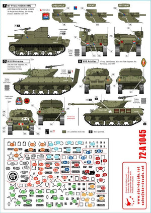 Star Decals 72-A1045 Royal Artillery # 1. 75th D-Day Special. The Big Guns - Sexton, Priest, Wolverine and Achilles 1/72 – imagen 2