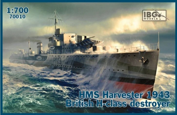 IBG 70010 HMS Harvester 1943 Destroyer britannique de classe H 1/700