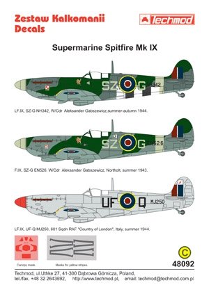 Techmod 48092 - Supermarine Spitfire IX 1/48 – immagine 2