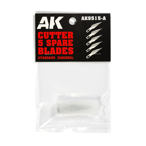 AK Interactive AK9515-A STANDARD DIAGONAL (5 SPARE BLADES) FOR AK HOBBY KNIFE – zdjęcie 2
