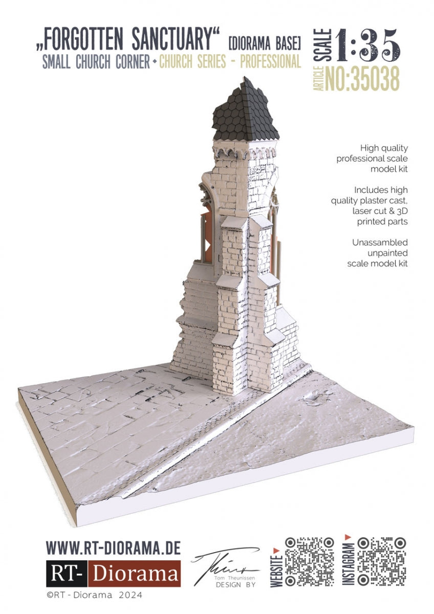 RT-Diorama 35038 Diorama Base: Small Church Corner &amp;quot;Forgotten Sanctuary&amp;quot; 1/35 – Bild 2