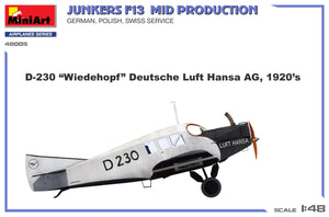 MiniArt 48005 Junkers F13. Mid Prod. German, Polish, Swiss Service 1/48 – imagen 11