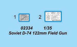 Trumpeter 02334 Soviet D-74 122mm Field Gun 1/35 – imagen 10