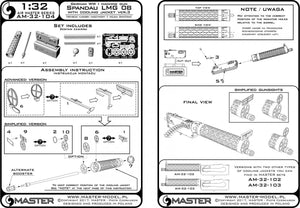 Master AM-32-104 German WWI Machine Gun Spandau LMG 08 with Cooling Jacket ver.3 1/32 – imagen 5