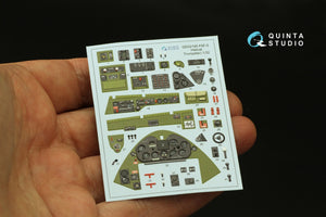 Quinta Studio QD32195 F6F-5 Hellcat 3D-Printed &amp;amp; coloured Interior on decal paper (Trumpeter) 1/32 – imagen 3