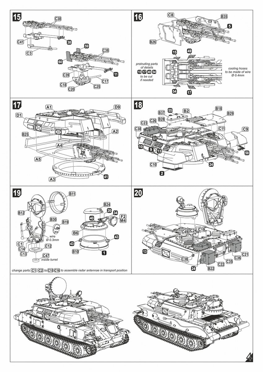 Armory Models 72443 ZSU-23-4V1 Shilka mod.1970 Soviet Modern AA SPG 1/72 – imagen 23