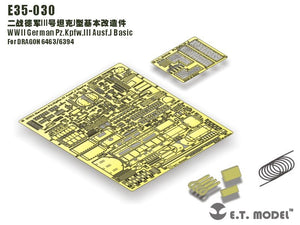 E.T. Model E35-030 WWII German Pz.Kpfw.III Ausf.J Basic (For DRAGON 6463/6394) 1/35