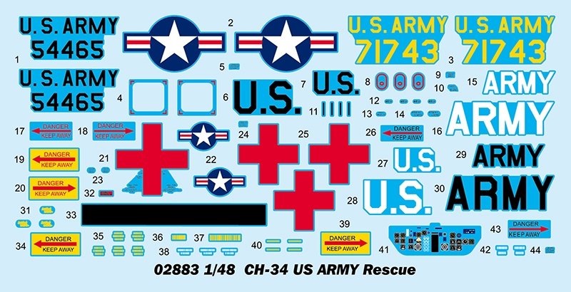 Trumpeter 02883 CH-34 US ARMY Rescue 1/48 – imagen 12